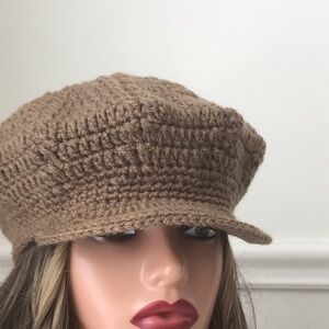 Crochet newsboy hat with birm Crochet hats for women,